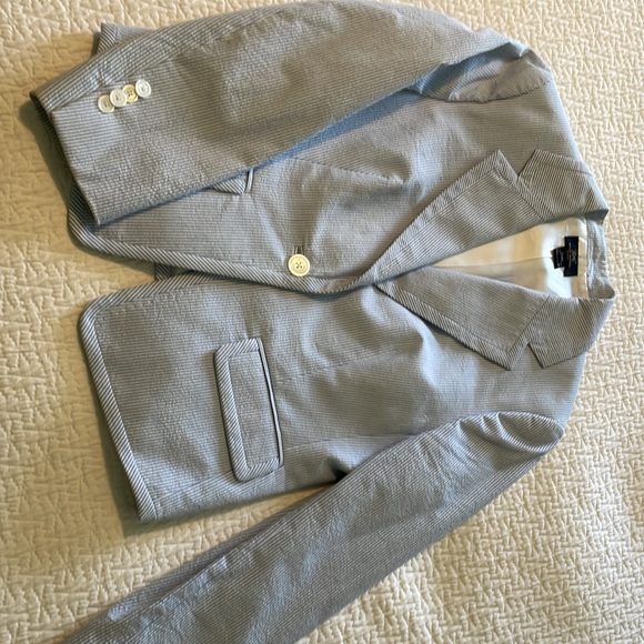 346 Brooks Brothers Sear-sucker suit Petit fit - Picture 8 of 9